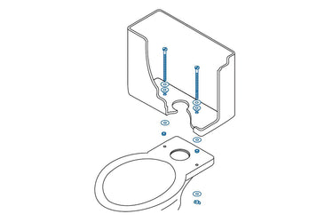 Cofan – Conjunto de Tornillos para Taza o Cisterna | M6 x 90 mm | Acero Inoxidable | Incluye Juntas y Palomillas